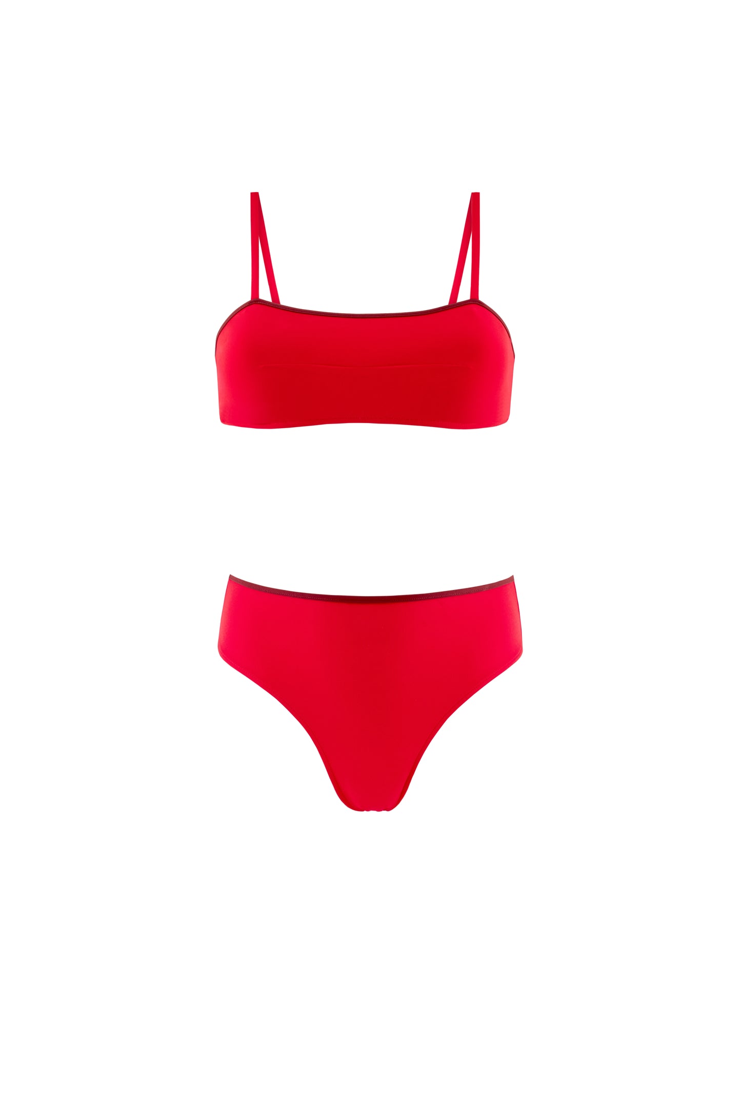 ESTATE HIGH-WAIST BIKINI | LOVE RED
