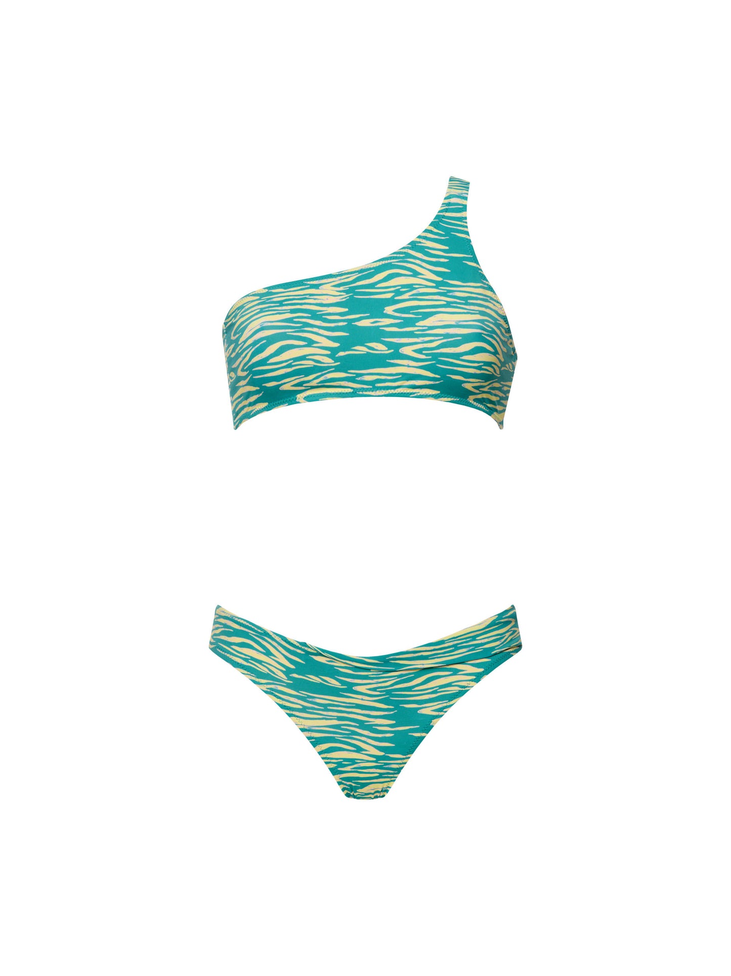 GOOD 4 U ONE-SHOULDER TEEN BIKINI | LEMONADE ZEBRA