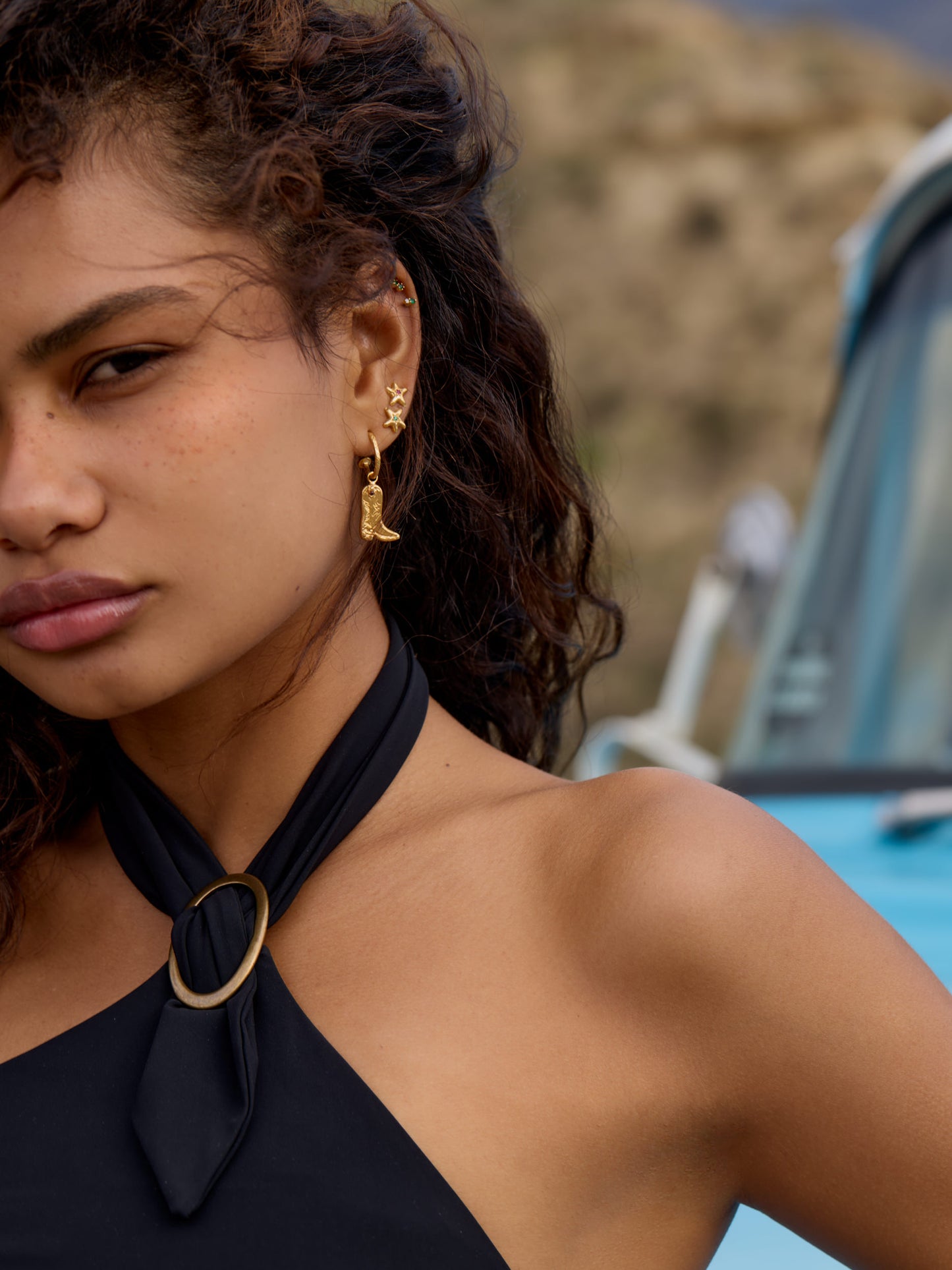 YEE-HAW HIGH-NECK BIKINI | TRUE BLACK