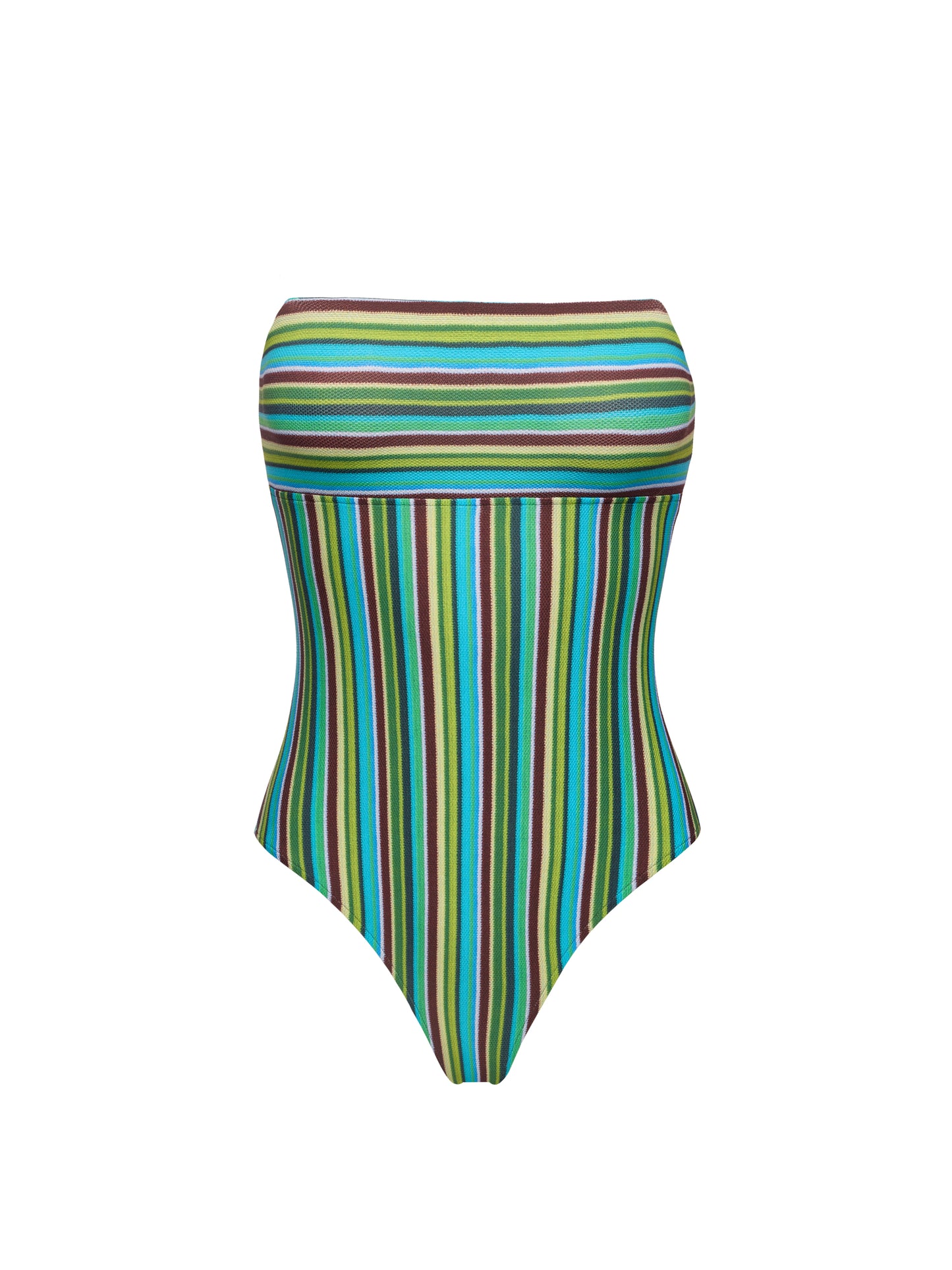 IL HIBARI ONE-PIECE SWIMSUIT | GREEN STRIPES