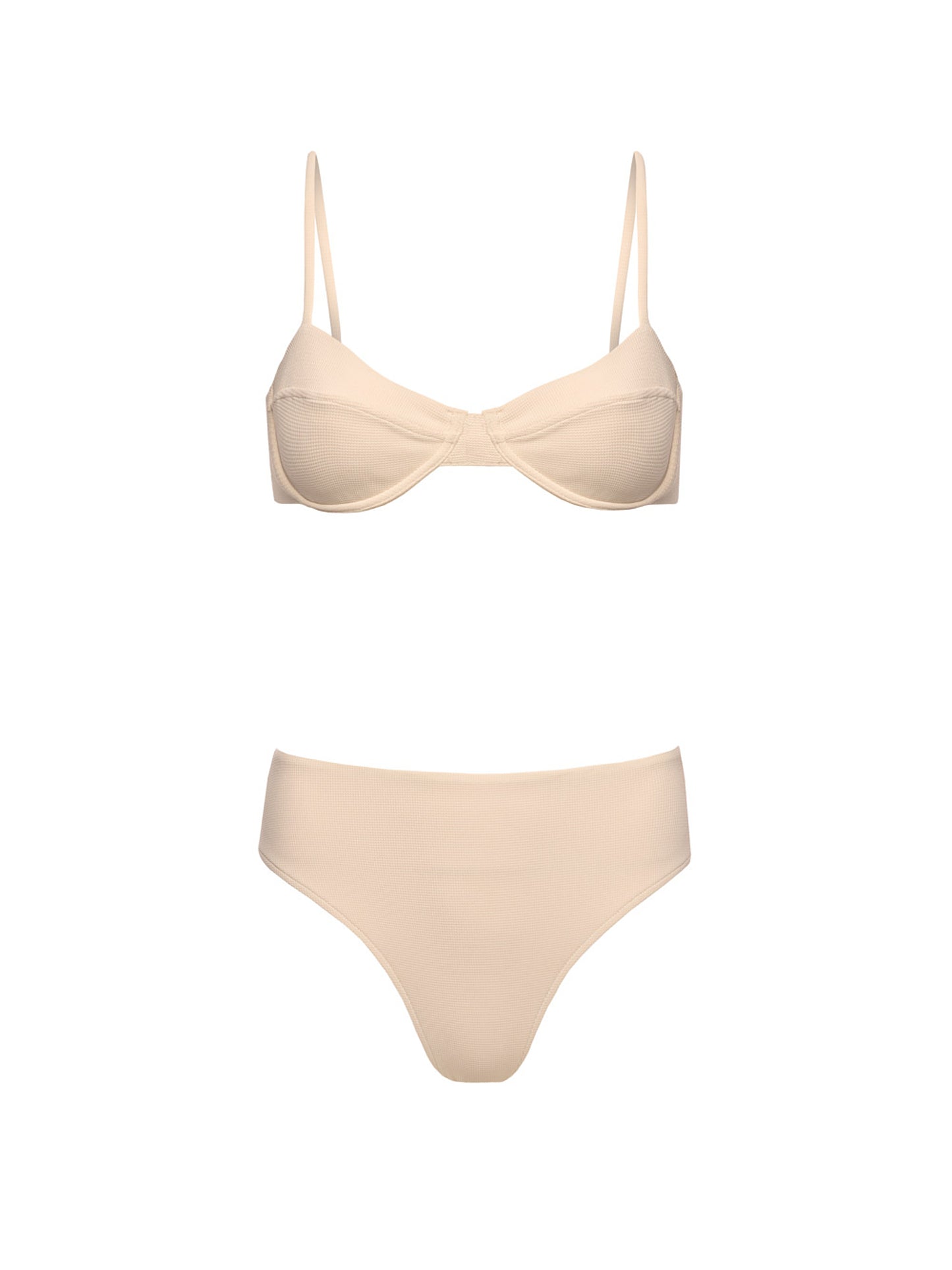 IL MINA HIGH-WAIST BIKINI | PEARL WHITE