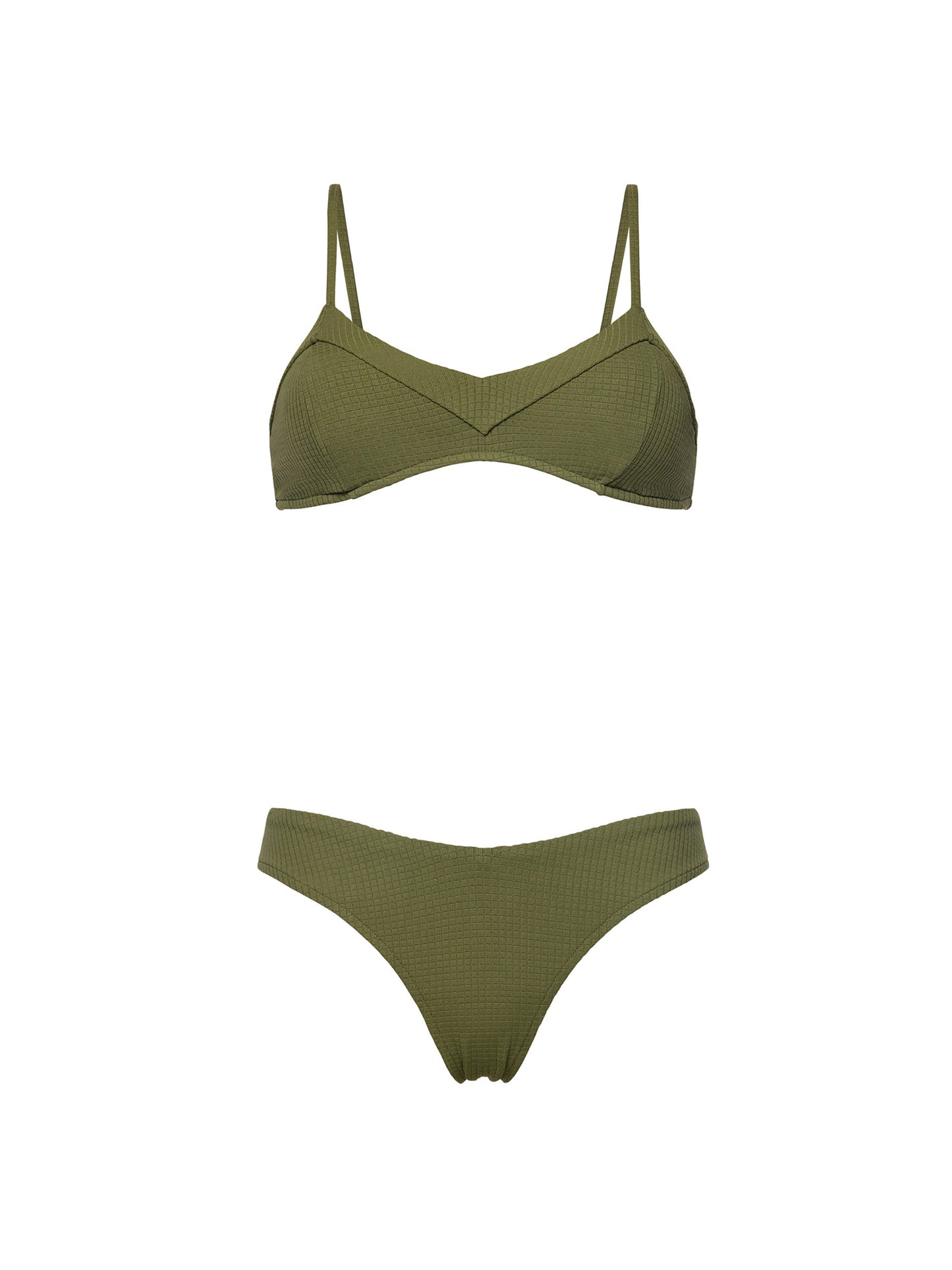 THE FAYE V-NECK BEST-SELLER BIKINI | AVOCADO
