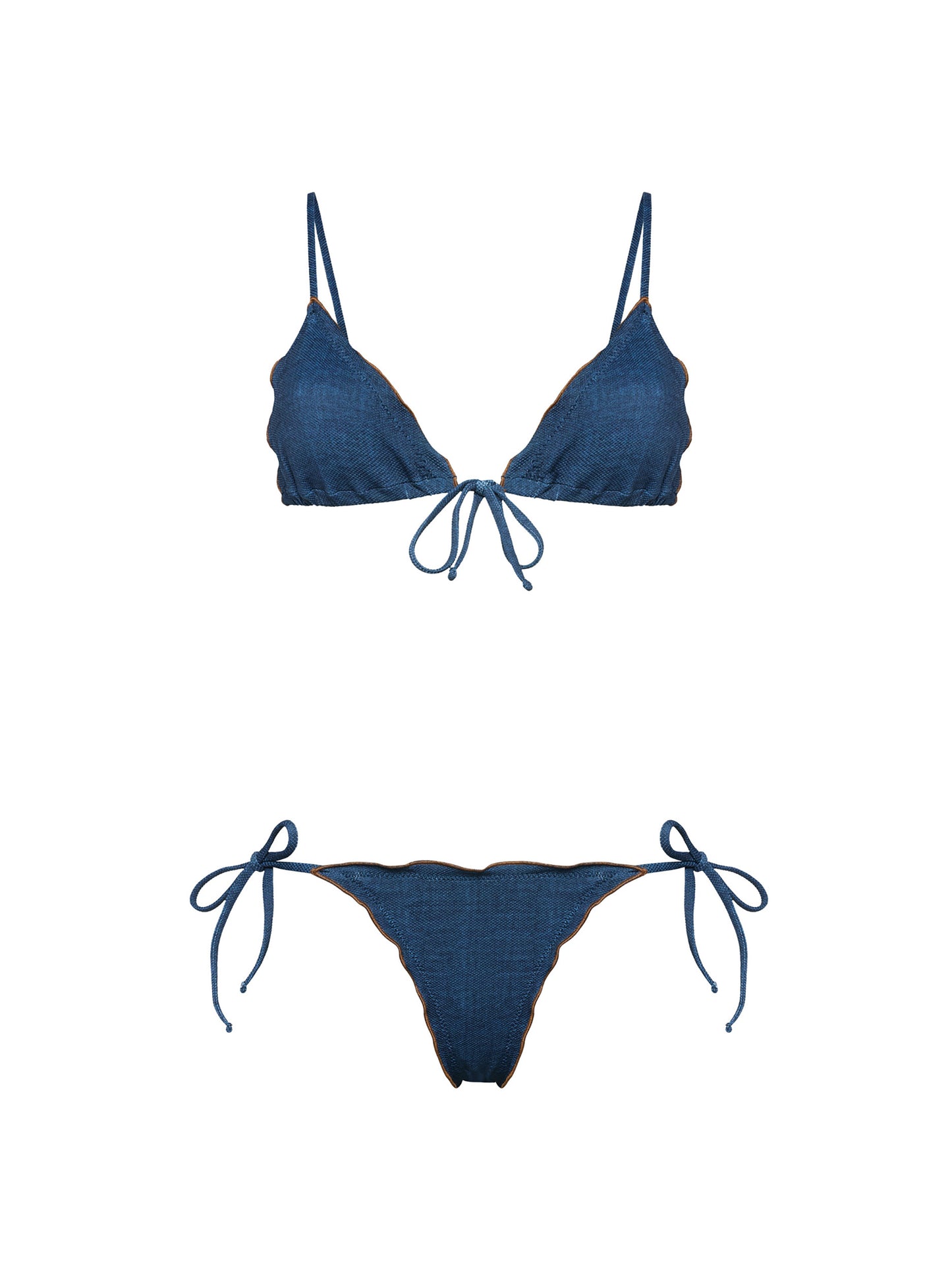 THE 021 TRIANGLE BEST-SELLER BIKINI | BLUE DENIM
