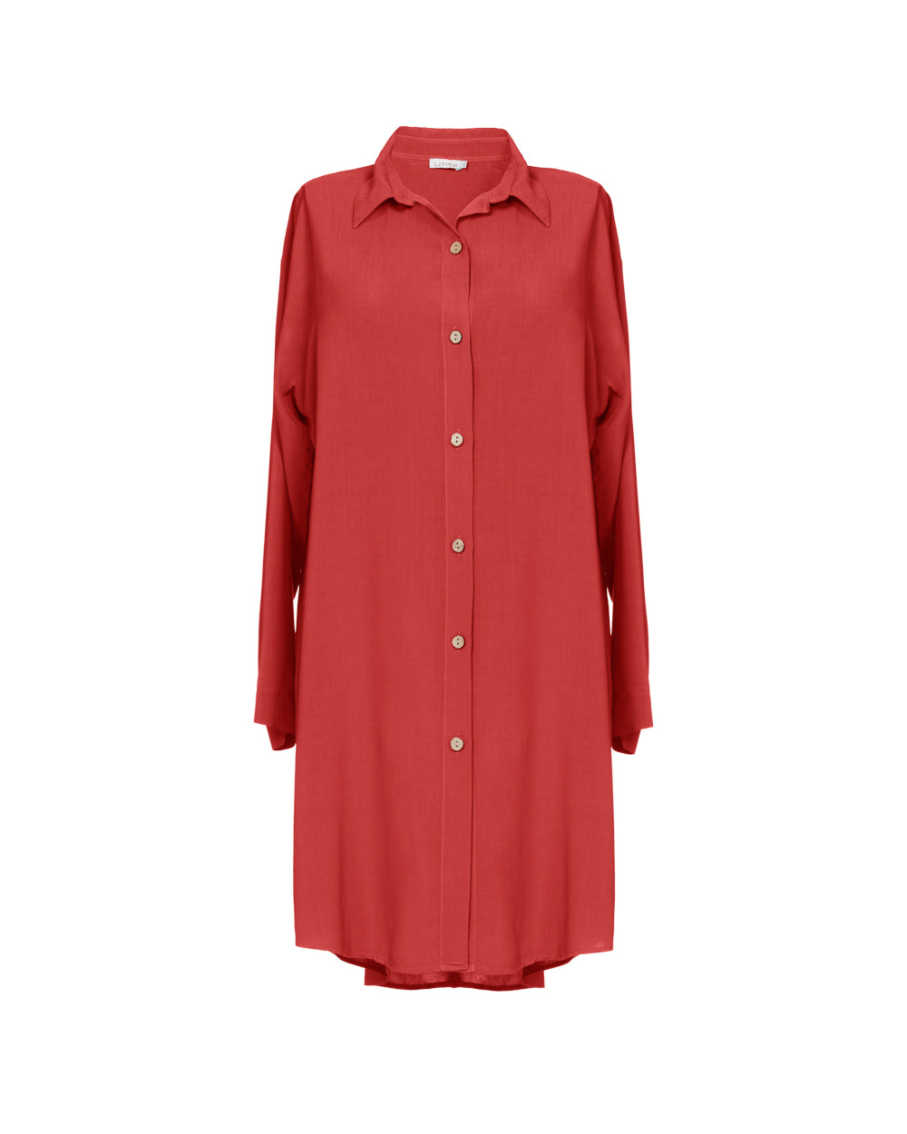 KARIBU OVERSIZED SHIRT| BRICK RED